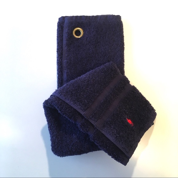 Ralph Lauren Polo Golf Towel - Dark Purple - Picture 2 of 3